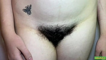 18-year-old girl, with a hairy pussy, asked to record her