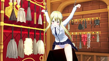 Uncensored Japanese hentai anime, young virgin deflower, spanking, peeing, creampie