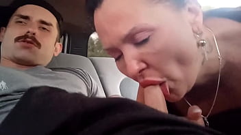 Eating the hot MILF inside the Escort Zetec