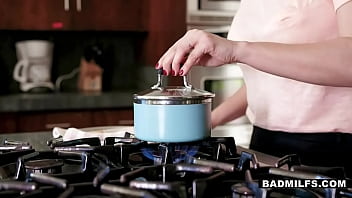 My stepmom Ryan Keely licking my prick from balls to