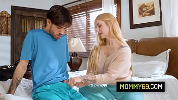 Busty milf stepmom Sarah Vandella teaches her stepson how to