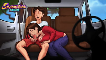 Summertime Saga - Busty Stepmom sucks a huge cock and