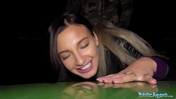 Public Agent Sexy tattooed horny minx night time fuck and