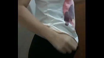 Sexy woman changing clothes while recording