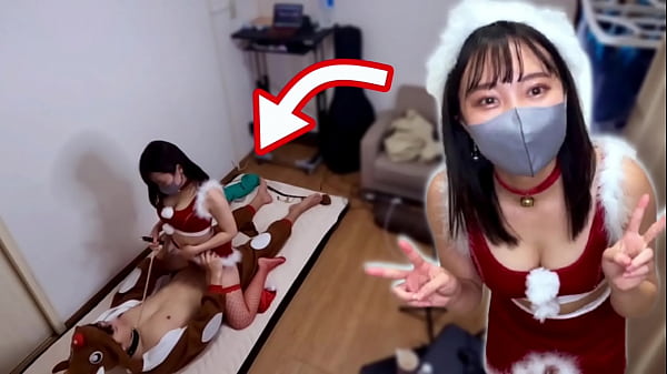 She had sex while Santa cosplay for Christmas! Reindeer man