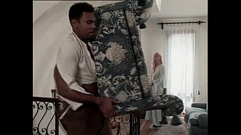 Black servant seduced by her hot blonde landlady in sexy