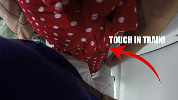 Press my Breasts against a Stranger inside Public Train |