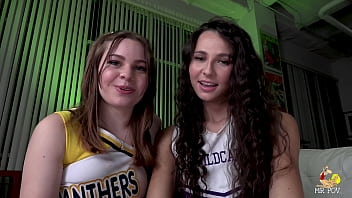 Barely legal cheerleaders Liz Jordan and Arianna Jade busted by