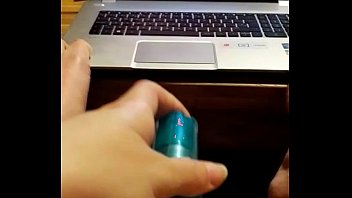 Watching porn alone at home with my dildo ...