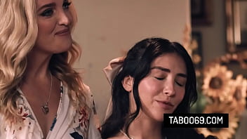 Sexy teen joins in threesome with her hot milf stepmother