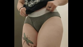 Very horny teen in the room starts to masturbate