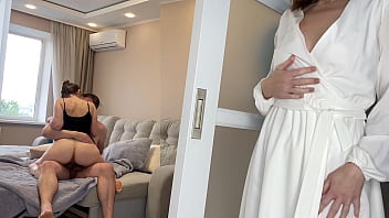 I was Fucked by Horny Stepmom While My Girlfriend Was