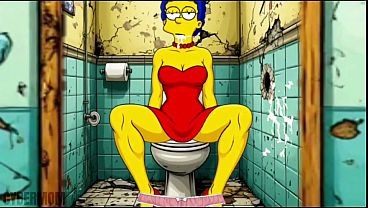 Married Housewife Marge Gets Fucked in a Dirty Public Toilet.