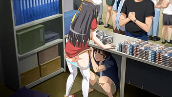 Touching her Sneakily in Public! - Hentai [Subtitled]