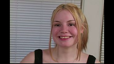 Desperate Amateurs Hot blonde Tatiana new to porn sucks cock