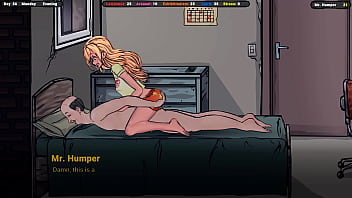 The lustful landlord adores her innocent body. Hentai Game