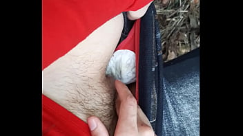 My girlfriend and I peeping on passers-by in the park