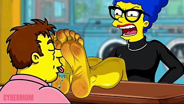 The Dirty Wrinkled Soles Of Marge Simpson's Feet. Tarantino Parody