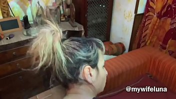 My wife getting excited with my cock and dildo together