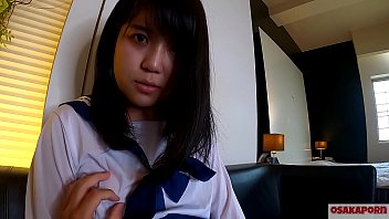 18 years old teen Japanese with small tits gets orgasm
