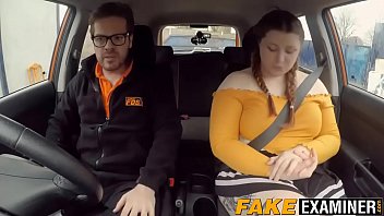 English BBW rides her driving instructors big fat cock