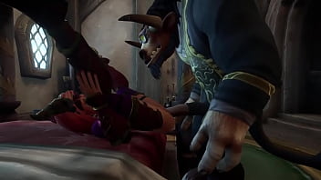 Redhead Elf takes Tauren Dick in the ass | Warcraft