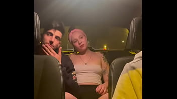 Friends fucking in a taxi on the way back from