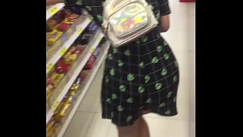 Milly Lascy walking with vibrator at shooping