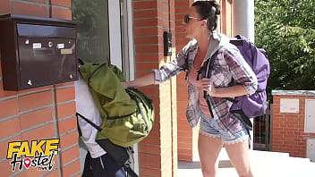 Fake Hostel Cheating Boyfriend Fucks Teen Backpacker With Girlfriend In