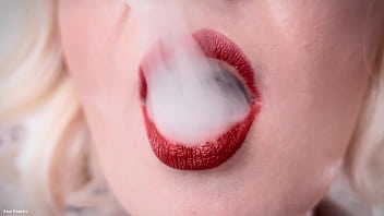 FREE VIDEO (Arya Grander) smoking fetish - hot MILF close