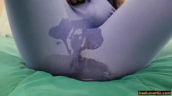 Horny Stepdaughter - I'm wetting my sheets because I'm masturbating