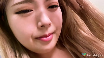 Japanese chubby cute girl Keiko Adachi naked on the bed