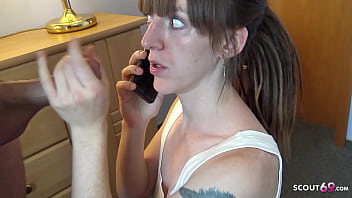 Amateur Cheating Fuck while calling her Boyfriend - German Teen