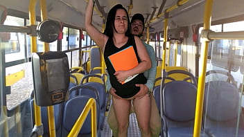Student gets fucked on the bus in public!