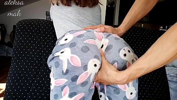 Stepdad spank doggystyle ass hard and fingering pussy