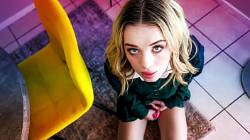 Step Daughter Has Rare Condition, She Needs To Cum Twice