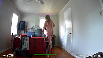 Hidden Camera - "Step" Mom Comes Home From Shopping, Tries