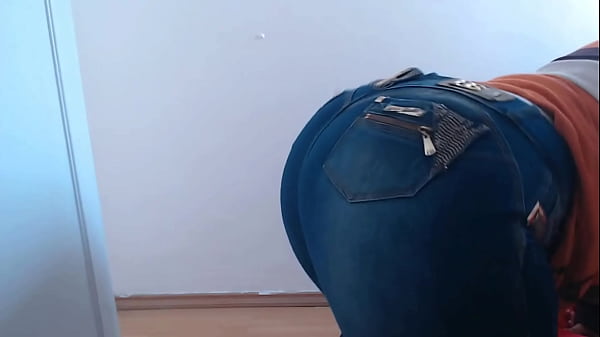 Watch as I take off and put on my jeans.