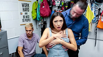 Petite Shoplifter Teen Getting Gangbanged by Bunch of Mall Officers