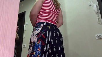 I saw my stepmom standing in front of the mirror