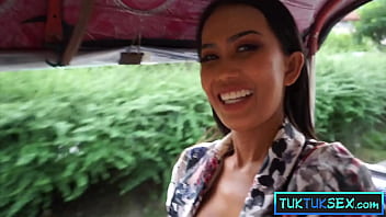 Thai MILF amateur takes a big cock anal after being