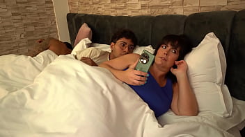 Big ass stepmom agrees to share bed with stepson -