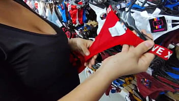 At the mall buying dental floss so I can get