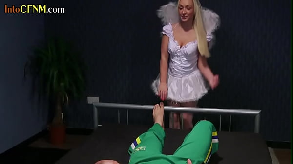 CFNM cosplay teens jerk and suck lucky cock in group