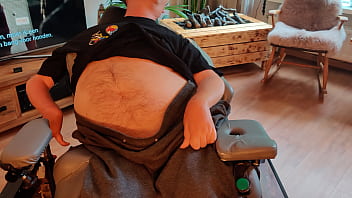 Handicapped man in wheelchair gets a blowjob by his friendly