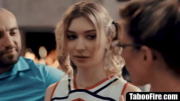 Young cheerleader pressured into sex by MILF coach & her