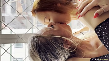 Redhead sucks giant clit and licks her MILF friend's ass