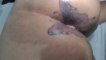 MARY BUTTERFLY happy and smiling being pulled up and fucked
