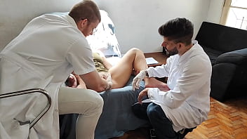 Naughty went to the gynecologist and gave it to both