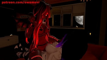 Hot Demon Girl fucks her prey on Halloween - VRchat